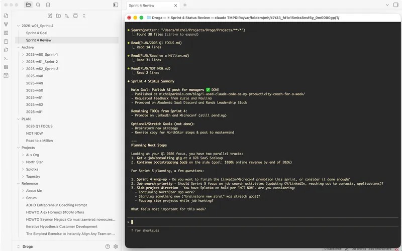 Claude Code planning interface
